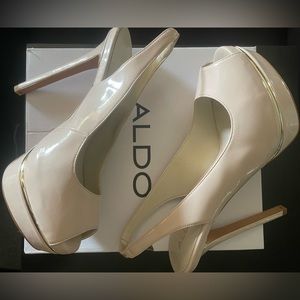 Aldo Slingback Platform Peep Toe Pumps